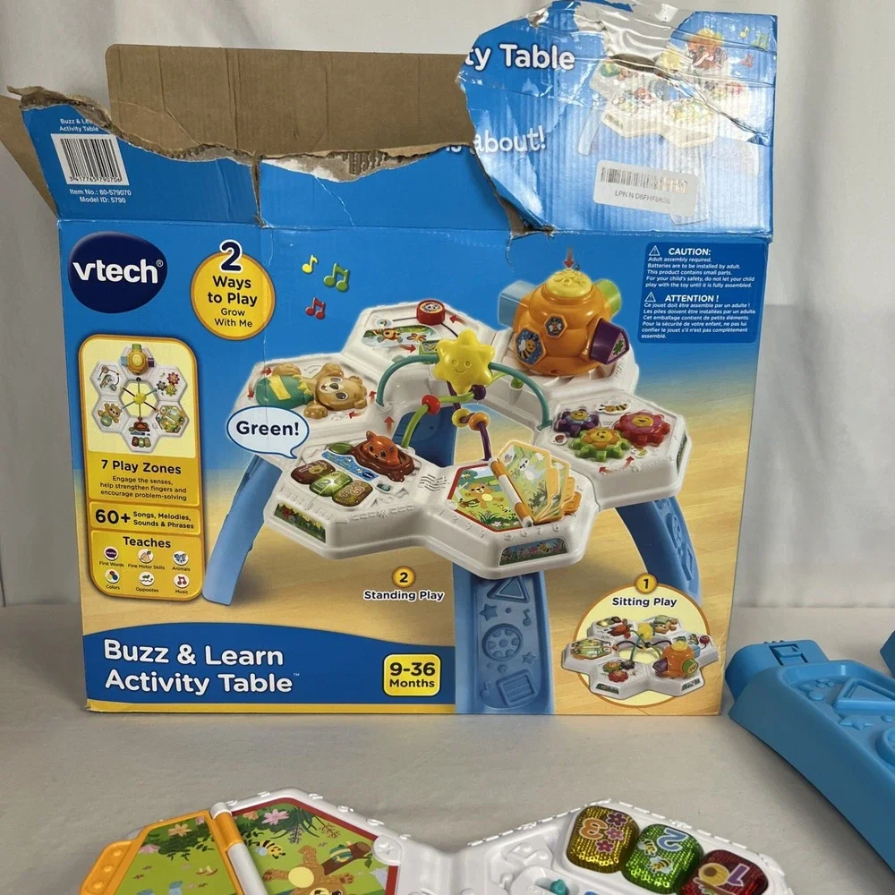 VTech Buzz and Learn Activity Table Seven Interactive Play Zones 93711767
